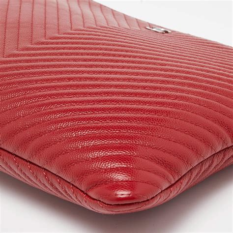 chanel caviar chevron flap|Chanel Red Chevron Quilted Caviar Leather Classic Medium .